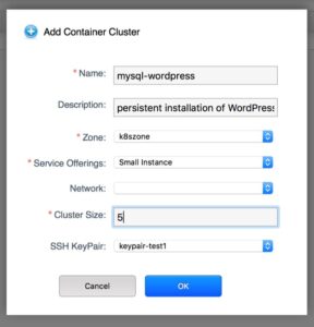 Add Container Cluster Window | ShapeBlue - CloudStack and Kubernetes