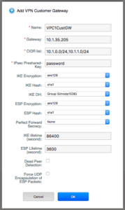 Gateways | VPC to VPC VPN configuration in CloudStack