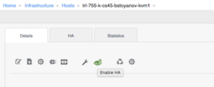 Enable HA | Host-HA for KVM Hosts in CloudStack