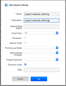 Add Network Offering | Layer 2 Networks in CloudStack