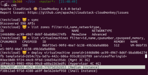 CloudStack CloudMonkey 6.0 Window