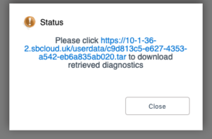 Status with link Window | Troubleshooting CloudStack Virtual Routers