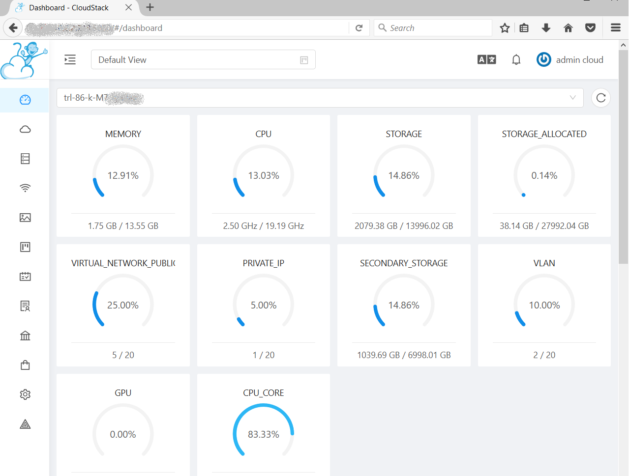 CloudStack Primate Dashboard | New UI