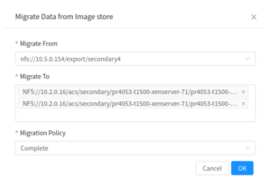 Secondary Storage Management - Migrate Data from Image Store - CloudStack