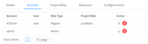 Role Based Users in Projects - Accounts