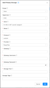 ScaleIO Add Primary Storage