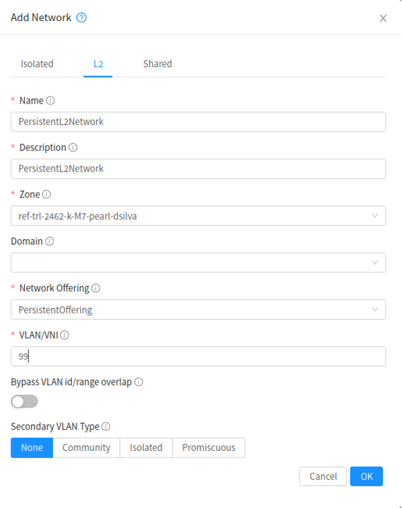 Persistent Mode in L2 Networks