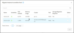 VMware Migration Improvements - Migrate Instance to another host