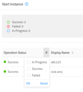 CloudStack Bulk Actions Filters