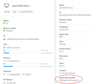 CloudStack openSUSE Leap Support