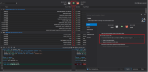 Figure 3: An image showing the process of exporting the resulting SQL script.