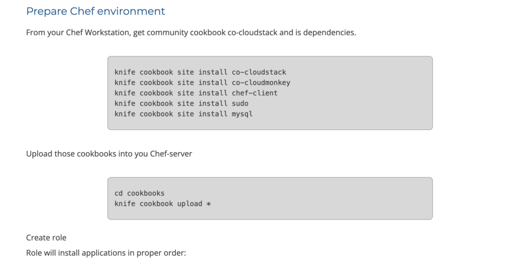 Install Apache Cloudstack with Chef
