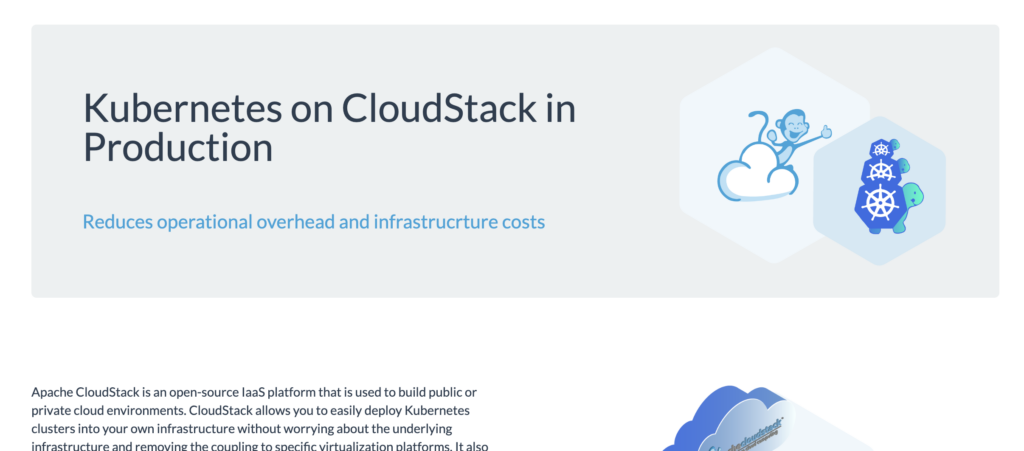 Kubernetes on CloudStack in Production