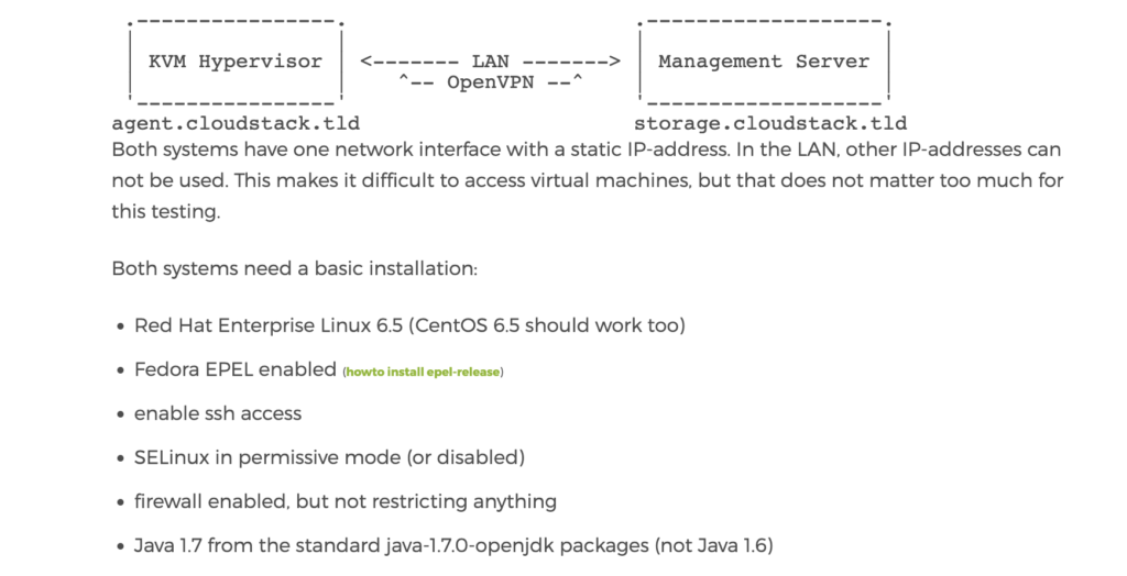 Setting up a test-environment for Apache CloudStack and Gluster