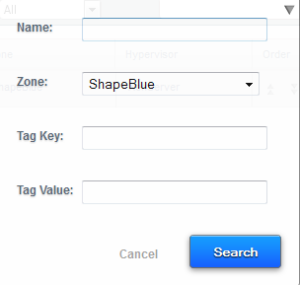 CloudStack Advanced Search