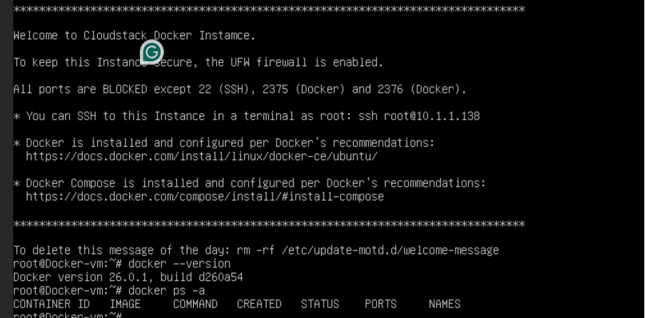 cloudstack docker packer