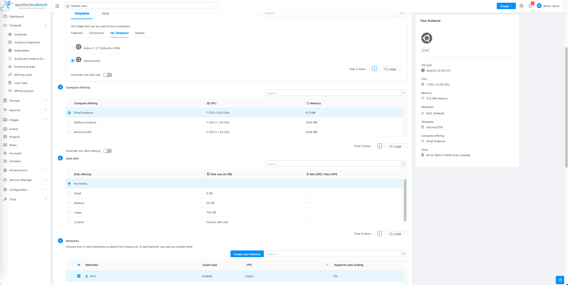cloudstack instance