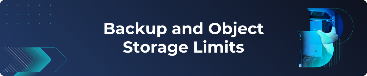 Backup and Object Storage Limits cloudstack