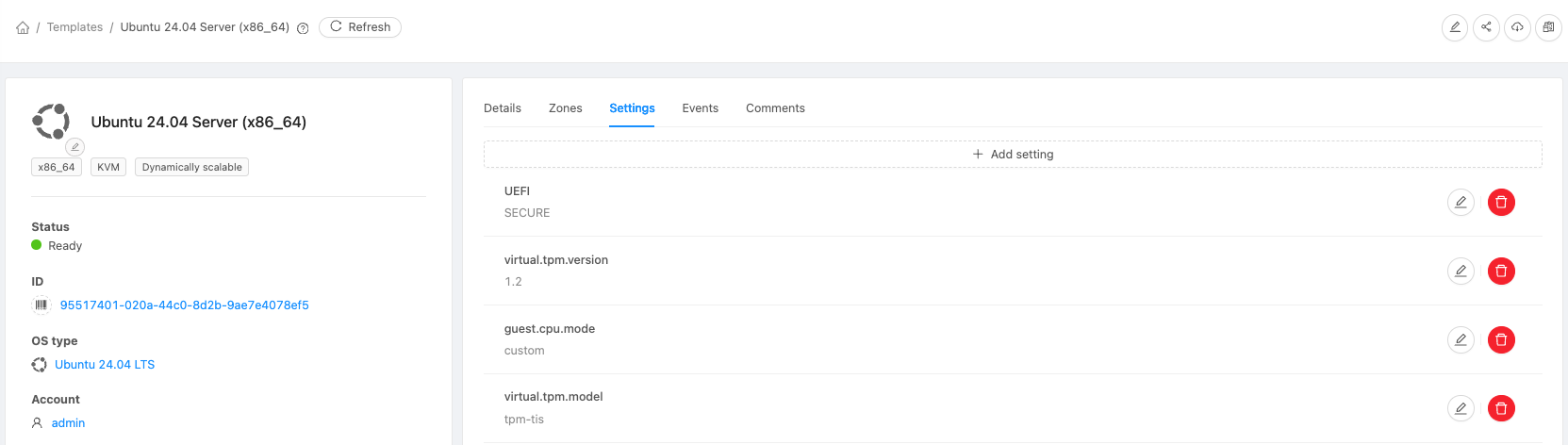 vTPM cloudstack