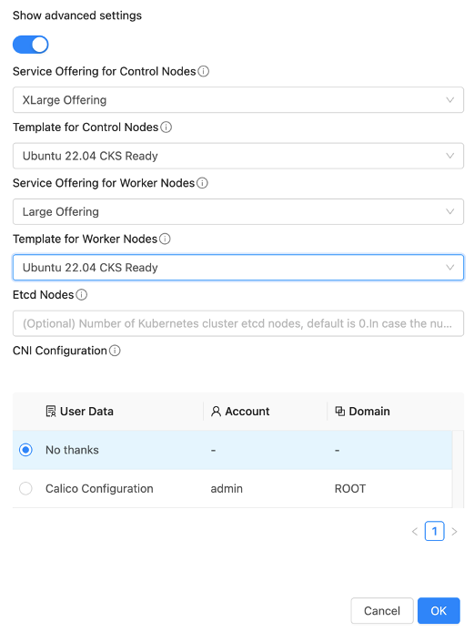 cks clusters cloudstack