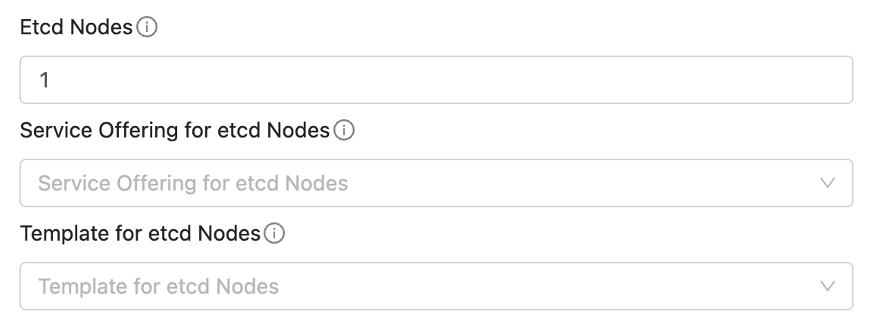 etcd nodes cloudstack