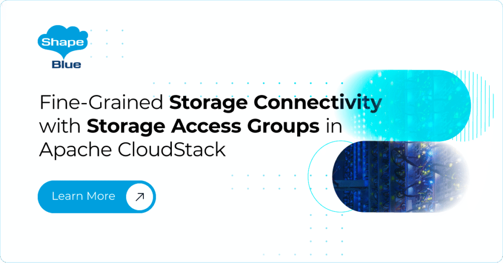storage connectivity cloudstack