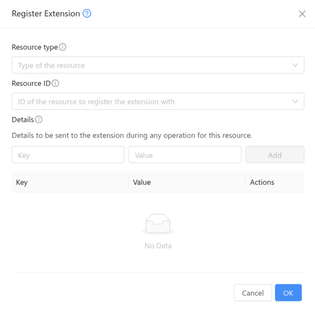 Register Extension CloudStack