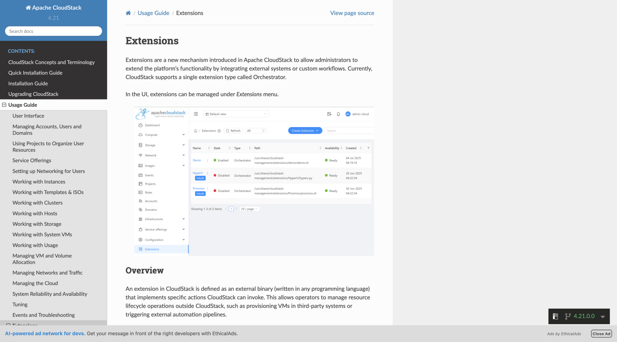 Apache CloudStack XaaS Extensions Documentation - ShapeBlue