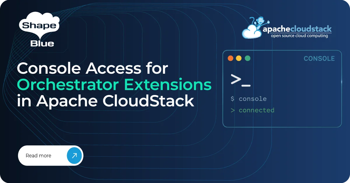 Console Access for Orchestrator Extensions in Apache CloudStack